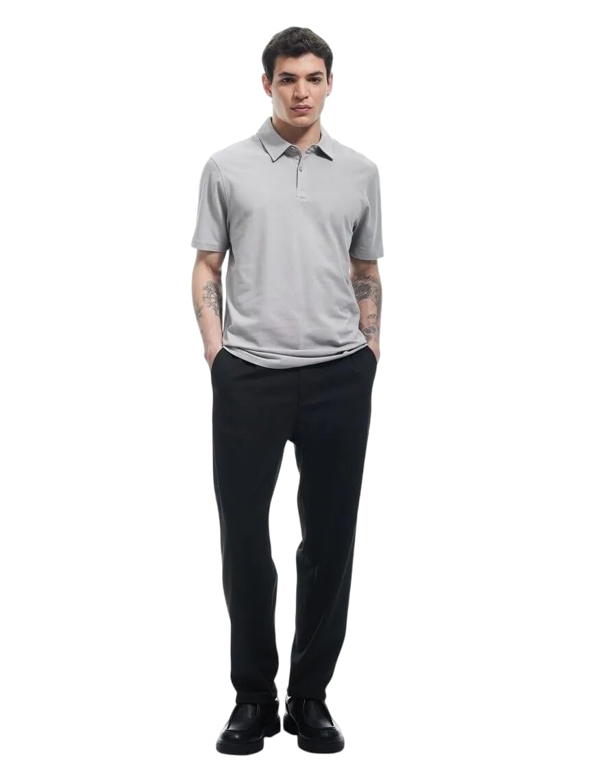 Men's Cotton Slim Fit Short Sleeve Polo T-Shirt, Navy Blue, Multiple Sizes (S-XXL), Casual & Office Wear