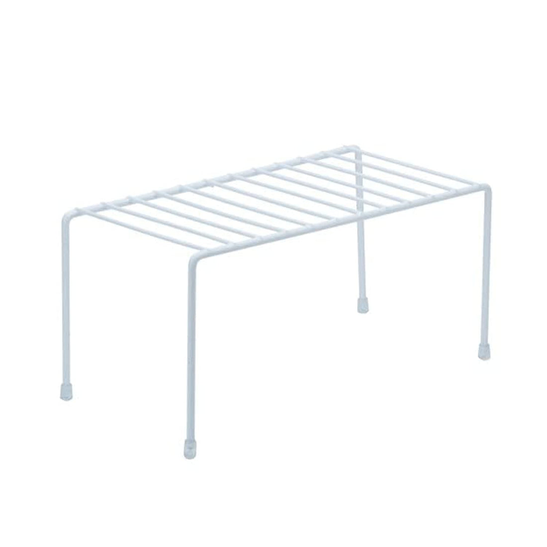 Multi-Purpose Metal Shelving | Kitchen Shelf | Dish Drainer Rack | Grid Shelving | 40 x 21 x 15 cm (White)