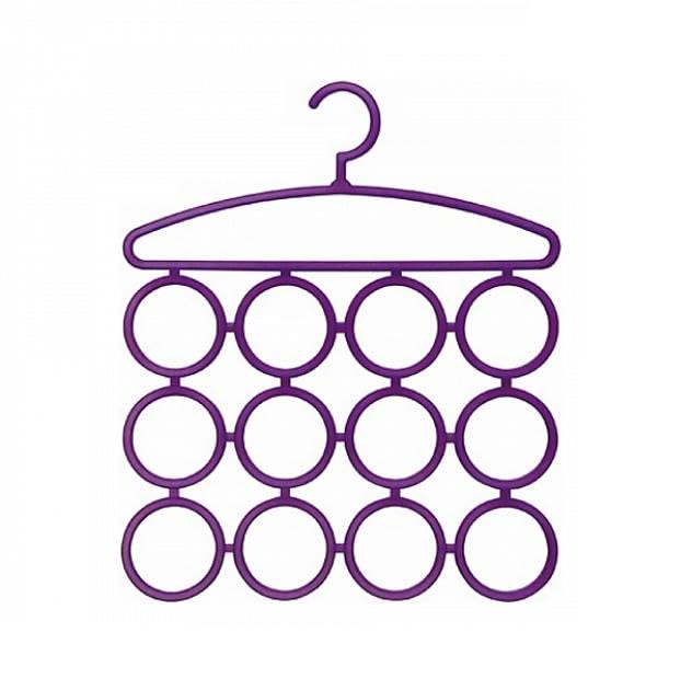 Purple Closet Scarf Organizer - Multi-Circle Ring Holder with Compact Design for Maximum Storage Efficiency (1 piece)