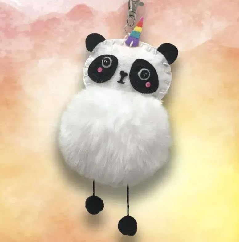 Panda Fur Bag Charm - Arts & Crafts