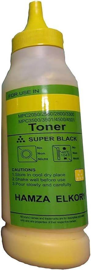Solid Color Ink Refill for All Ricoh Aficio MPC 2030, 2050, 2350, 2530, 2550, 2800, 3300, 3500, 3501, 4500, 4501 Color Laser Multifunction Printers (C,Y,M,B) (Yellow)