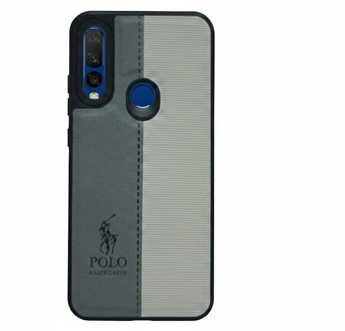 Soft Leather Back Case For Men Women Compatible With Huawei Y9 Prime 2019 Classic Fashion Luxury Leather Back Case Durable Genuine Leather Lightweight Comfortable Soft Leather (Gray)