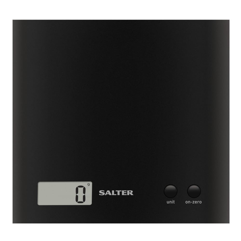 Salter Kitchen Scale, 3KG, Digital LCD Display, Liquids Measure,15 Years Warranty -1066 BKDRCEU16-