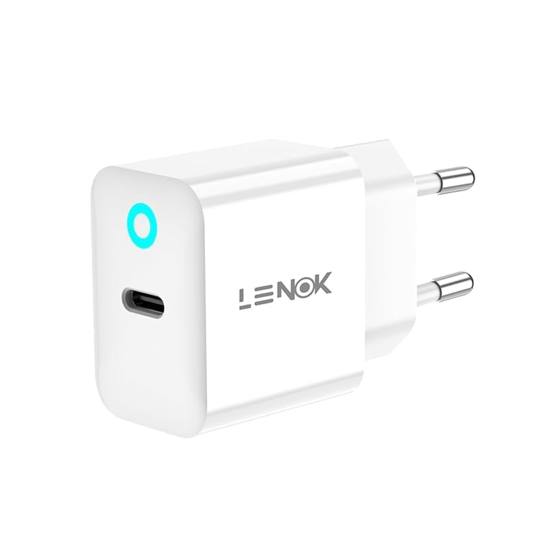 LENOK 20 W Wall Charger, USB-C Charger, Fast Charging for iPhone 15, 15 Plus, 15 Pro, 15 Pro Max, 14, 14 Pro, 14 Pro Max, 13, 13 Pro, 13 Pro Max, Galaxy S23, iPad, AirPods & More (White)