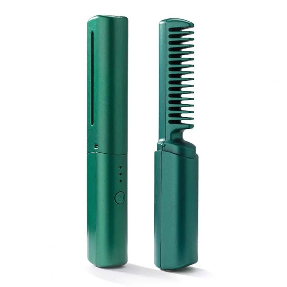 Rechargeable Mini Flat Iron Cordless Hair Straightener with Anti-Frizz Negative Ions, 3 Heat Levels, Lightweight Travel Friendly Styling Tool