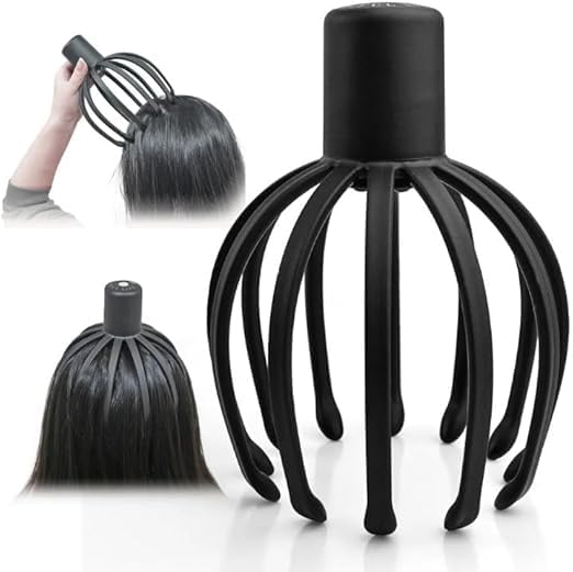 Head Scalp Massager, electric, head massager machine, hair massager electric, 3D Massage Arms, 12 Claw Design, 3 Vibration Modes, Painless & Flexible Scalp Relief