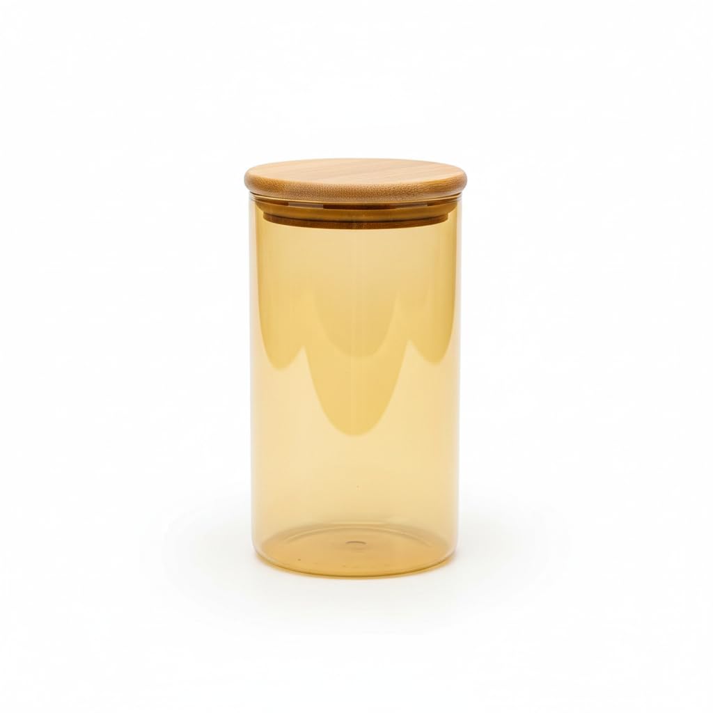 Home Care QQ-626 950ml Glass Spice Jar Extra-Large Kitchen Storage, Pack of 1 - Transparent Glass