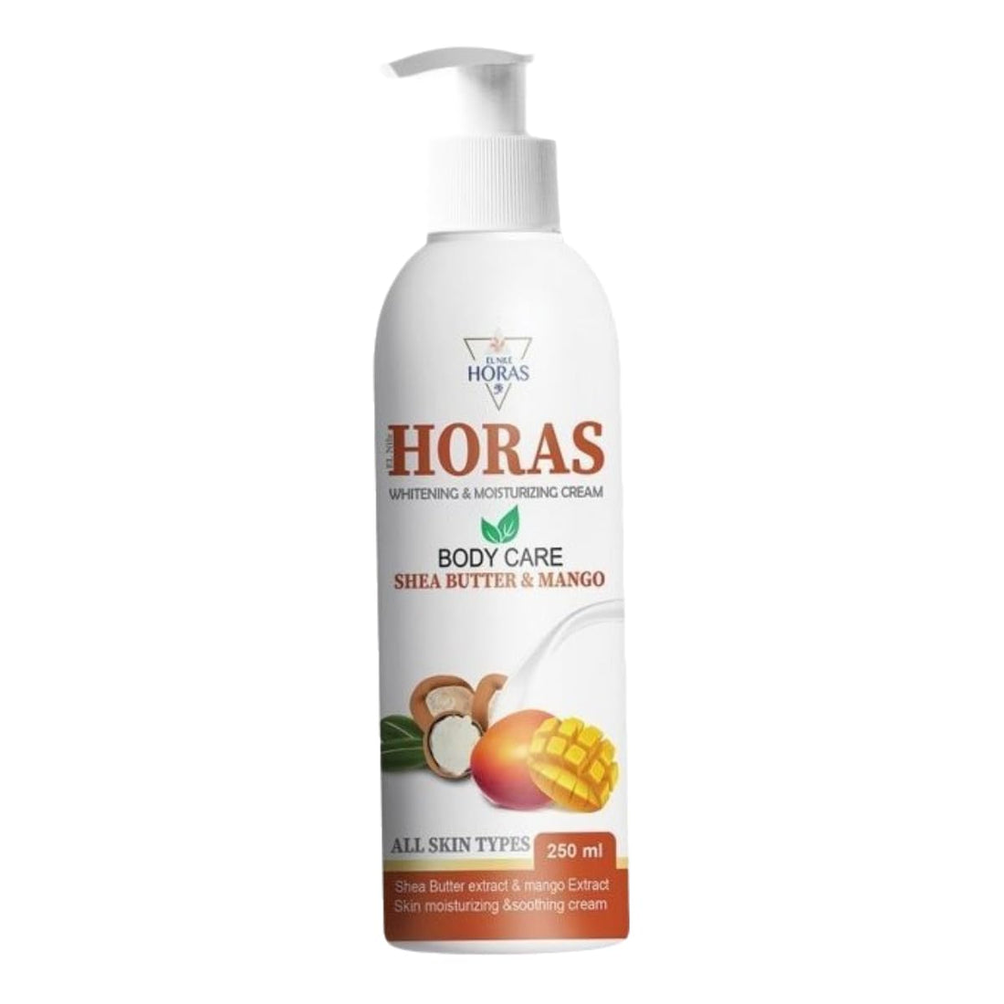Horas Whitening and Moisturizing Cream 250ml with Shea Butter & Mango - Deep Nourishment and Intense Hydration for Radiant Skin