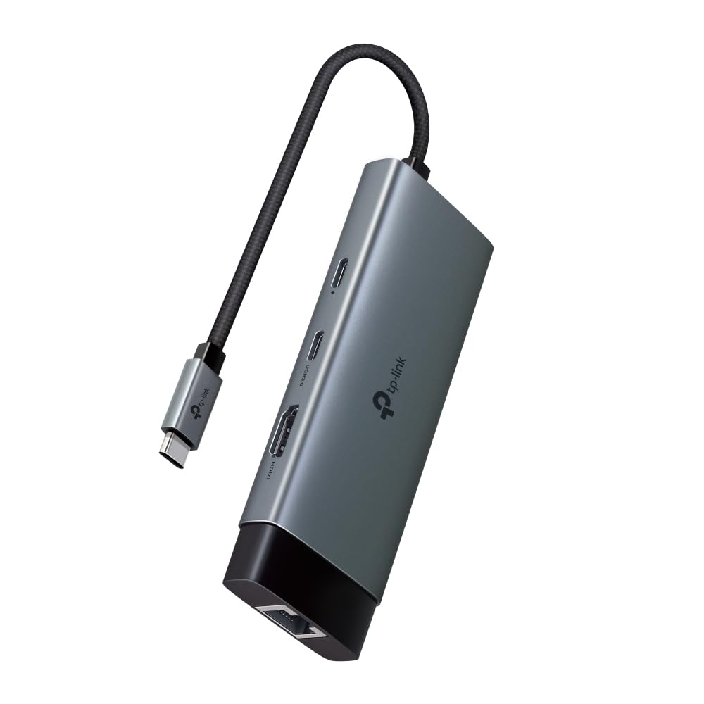 TP-Link UH6120C USB C Hub PD100W, 4K 60Hz HDMI, 1× USB C 5Gbps, 2× USB A 5Gbps, Gigabit Ethernet, Compatible with MacOS, Windows, Linux, iPad OS, iOS, Android, ChromeOS, Nintendo