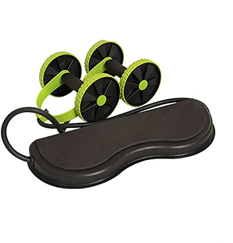 one year warranty_Forfar Dual Wheels Roller Sports Stretch Elastic Abdominal Resistance Pull Rope Tool Abdominal muscle trainer exercise2763