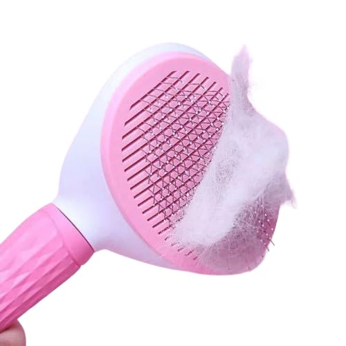 Pet Hair Brush & Muzzle - Clean and Massage Easily SU (Pink)