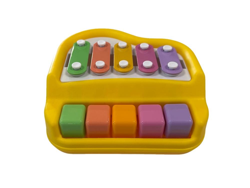 Wonka Small Piano for Your Dog or Other Pet - Musical Chimes to Earn A Treat - Enrichment Toy (Yellow)