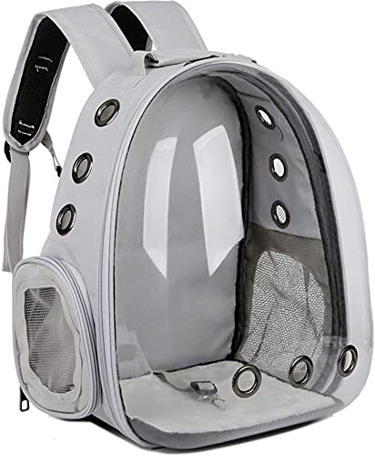 LIMOS Pet Carrier Backpack,Space Capsule Transparent Pet Carrier for Pet,Bubble Backpack Carrier,Airline-Approved, Designed for Travel, Hiking, Walking & Outdoor Use (Grey)