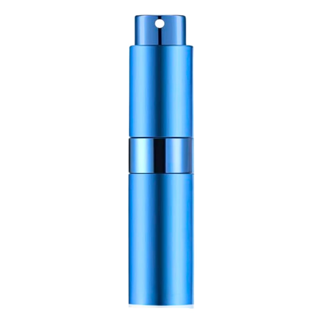 Premium 10ml Portable Mini Refillable Perfume Twist Bottle – Travel-Friendly Spray Atomizer for Perfume, Empty Round Tube Pump Cosmetic Container (Light Blue)