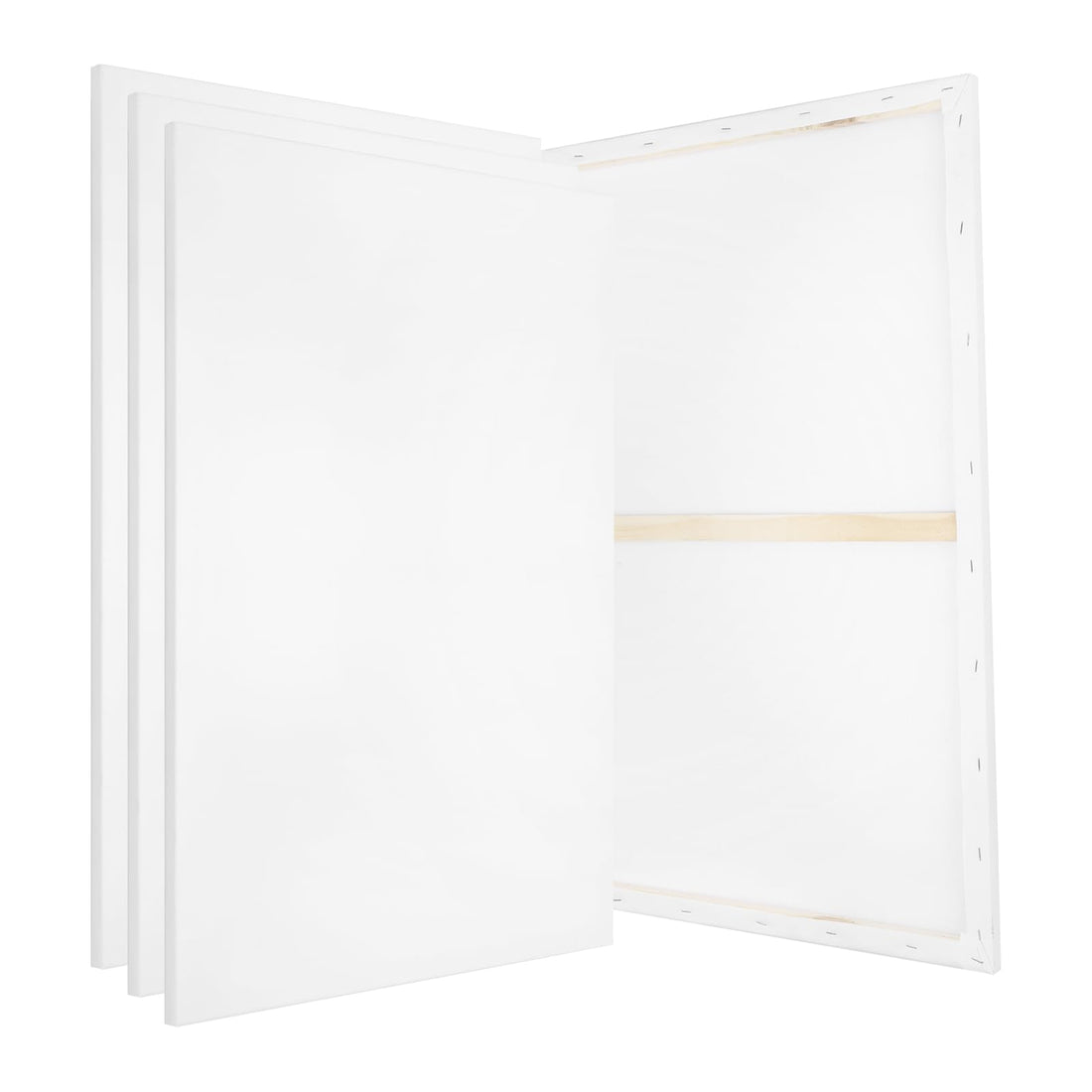 PATIKIL Stretched Canvas, 6 Pcs 30" x 24" Rectangle Canvas for Painting Blank Primed Canvas Cotton Canvas Panels for Acrylics Oil Watercolor Paints, White