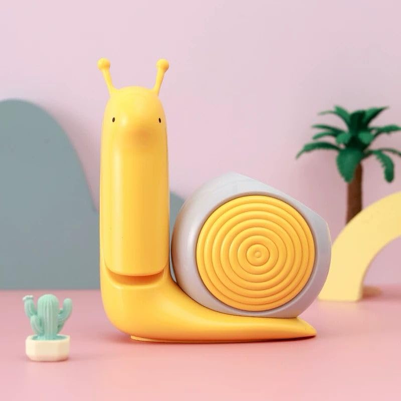 Cute Snail Night Light Lamp, LED Desk Lamp for Kids Room (Yellow)