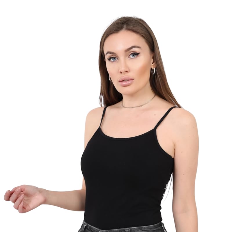 Cotton Zone Premium Organic Cotton Women's Straps Cropped Top size