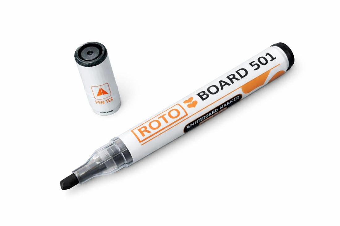 ROTO BOARD 501 Whiteboard Marker, Black, Chisel Tip, Smooth Writing