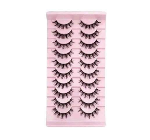 10Pairs Of Comic Lashes - Multilayer Natural Cross Thick False Eyelashes