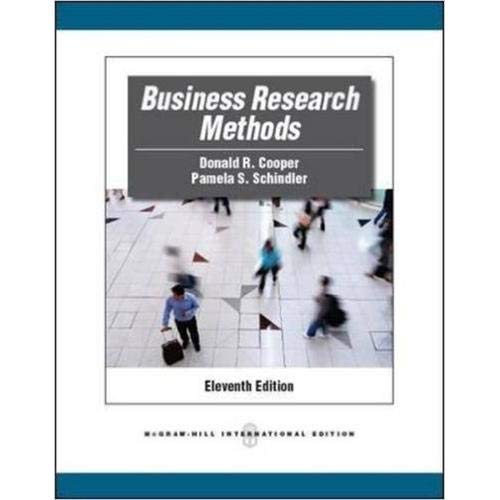 Business Research Methods by Donald R. Cooper - Paperback