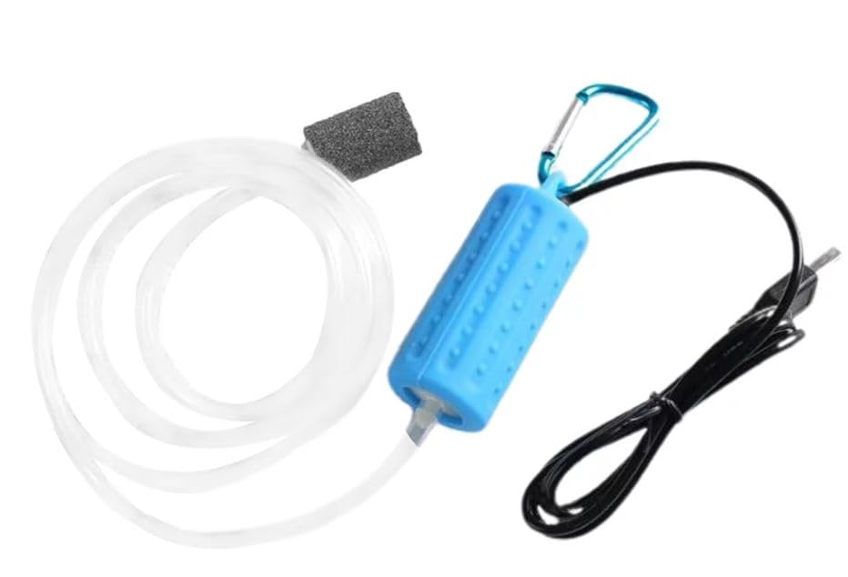 Aquarium Air Pump Portable Mini USB Fish Tank Oxygen Pump Mute Energy Saving Supplies Accessories for its Accessories Whisper Aerator Silent Oxygen Pump for Fish Tank