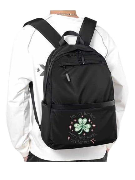 im so lucky everything works out for me Black back bag