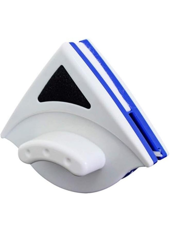 Double-sided glass window cleaner with magnetic wiping technology and brush for cleaning stains on high-rise double-glazed windows (3-10 mm thick).
