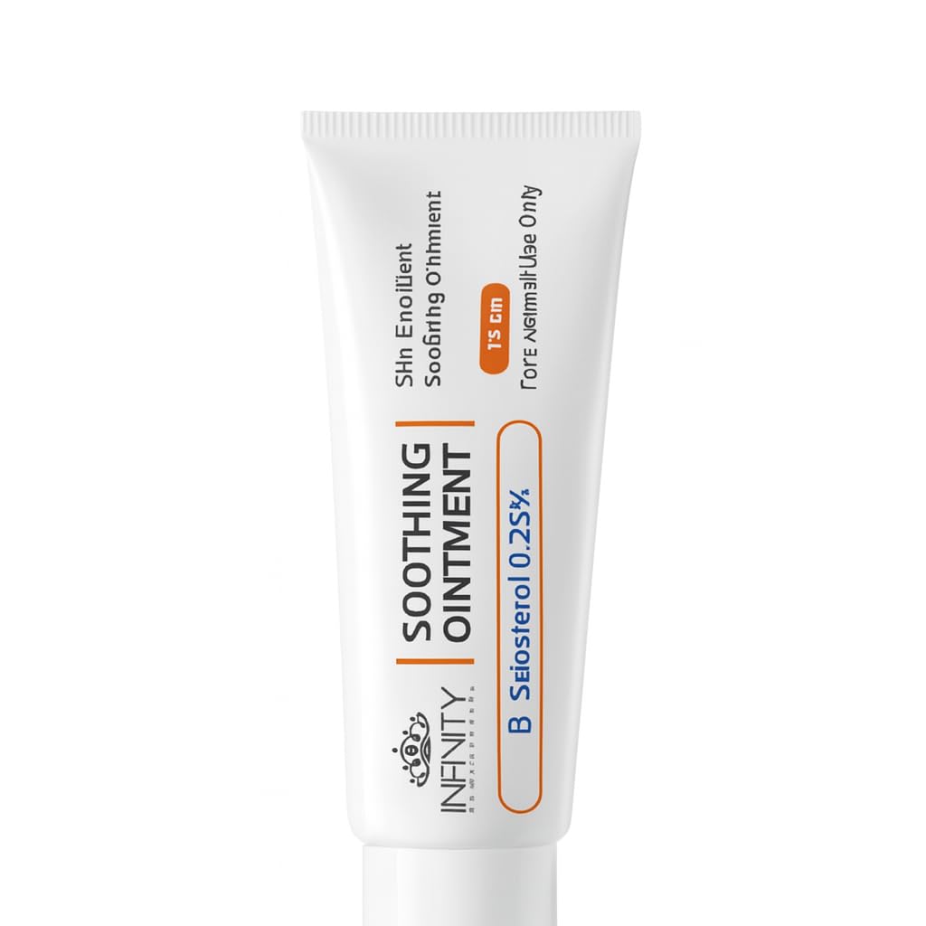 Infinity Soothing Ointment 15g – β-S 0.25% – Skin Emollient & Soothing Cream for Irritation & Dryness – Protective & Healing Barrier for Sensitive Skin