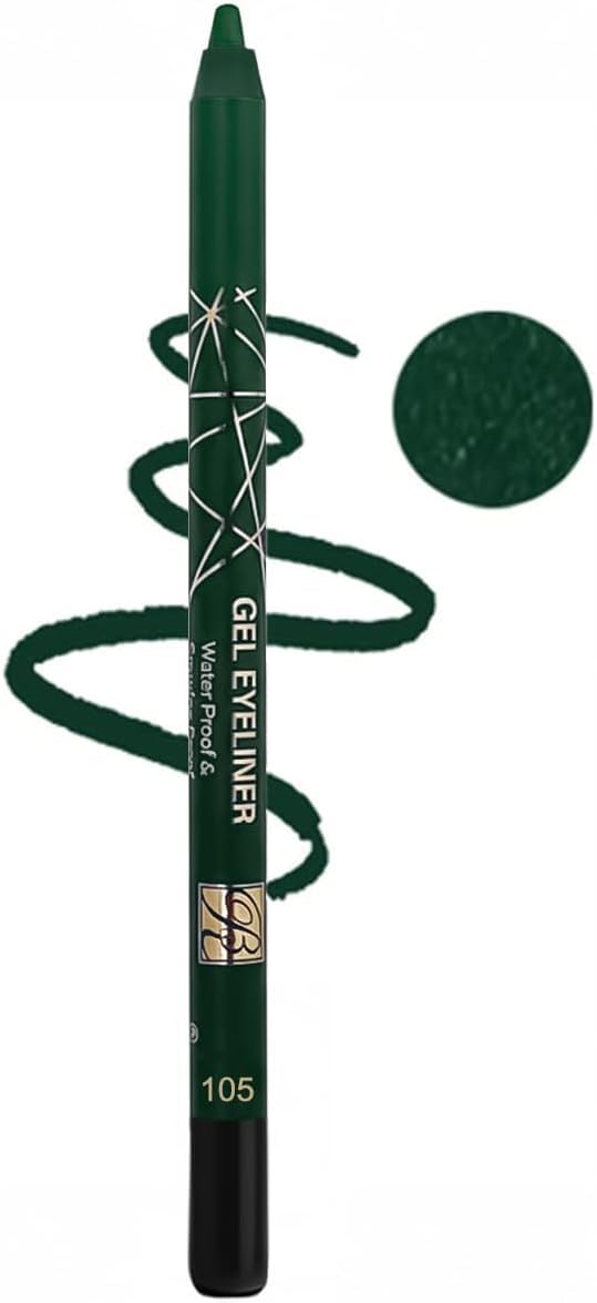 Rose berry Gel Eyeliner Pencil, Green, Waterproof, Shade 105