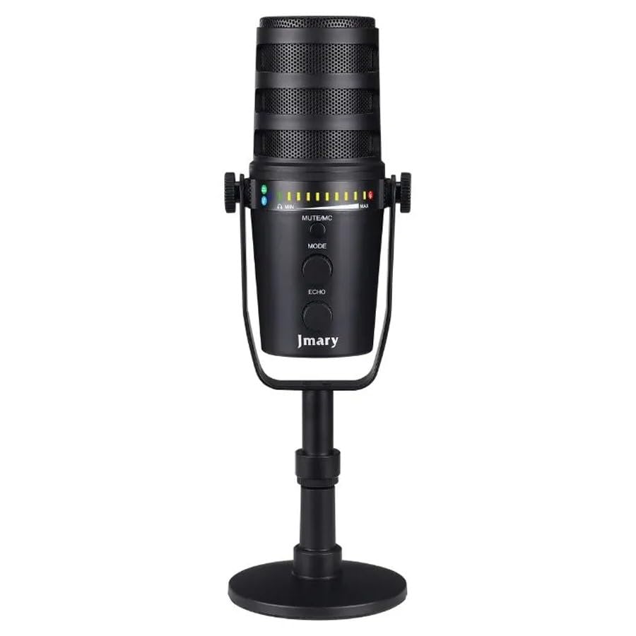Jmary MC-PW12 Microphone for USB and XLR Interface, Black
