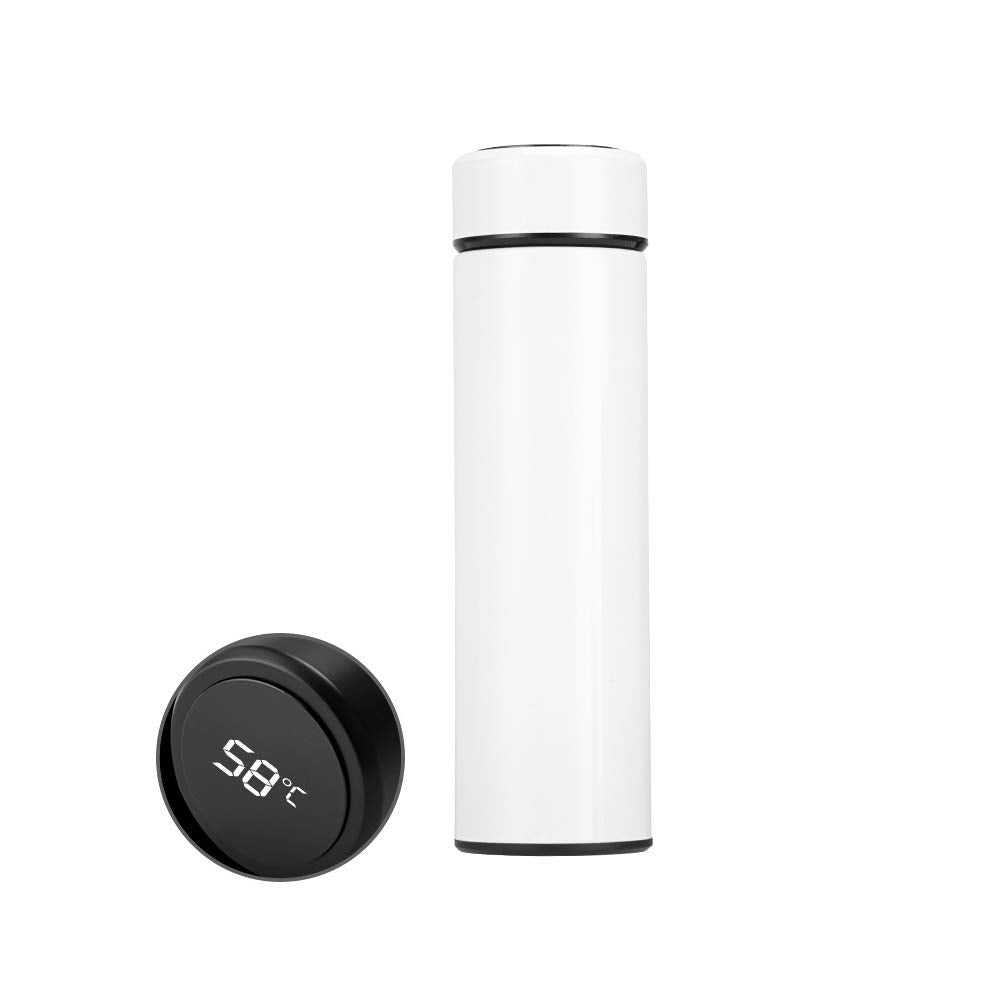 Festnight 500ml Vacuum Thermos LED Temperature Display Water Bottle Stainless Steel Double Wall Insulated Cup Intelligent Travel Thermos Cup Coffee Mugs