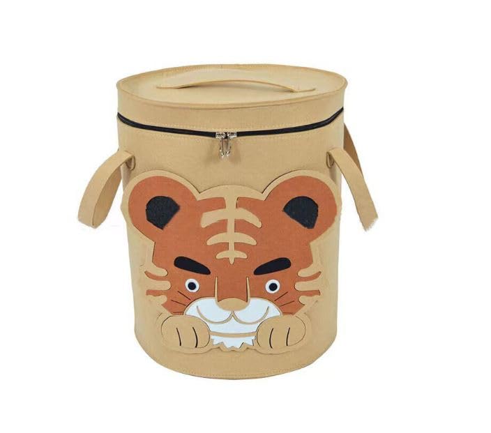 Cute Laundry Hamper Portable Storage Basket with Lid for Toys and Laundry Foldable Design for Easy Storage Ideal for Kids Room and Nursery Organization (MULTI SHAPE)
