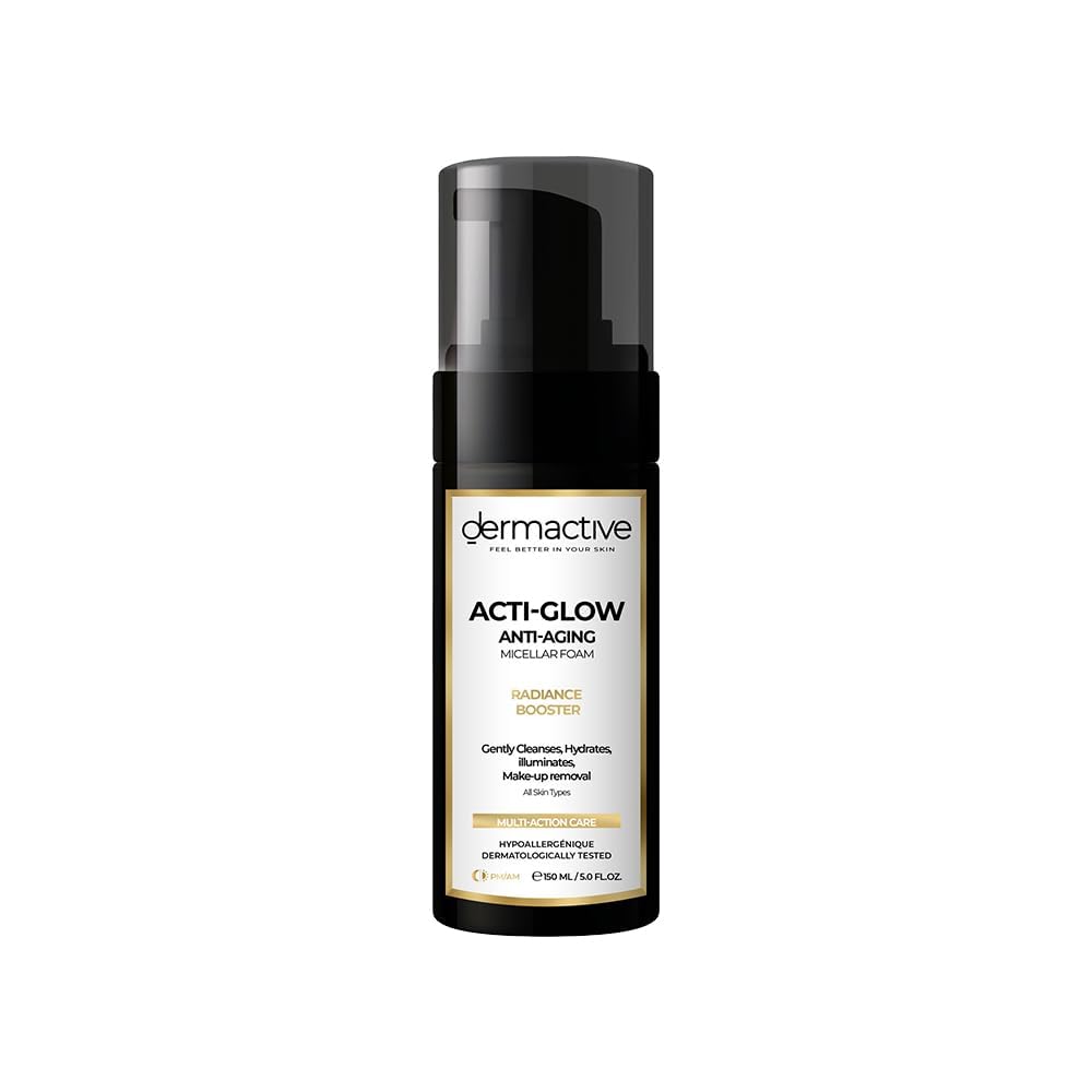 DERMACTIVE ACTI-GLOW EDA ACTI-Glow Micellar Foam 150ML, cleanser and makeup removal,For All Skin Types