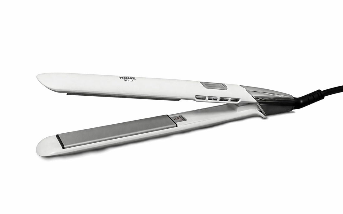 Hair Straightener - Ceramic Flat Iron, Fast Heating, Up to 980°F, 360° Swivel Cord, 35W Styling Tool for Curly or Straight Hair, (HG-805) (White)