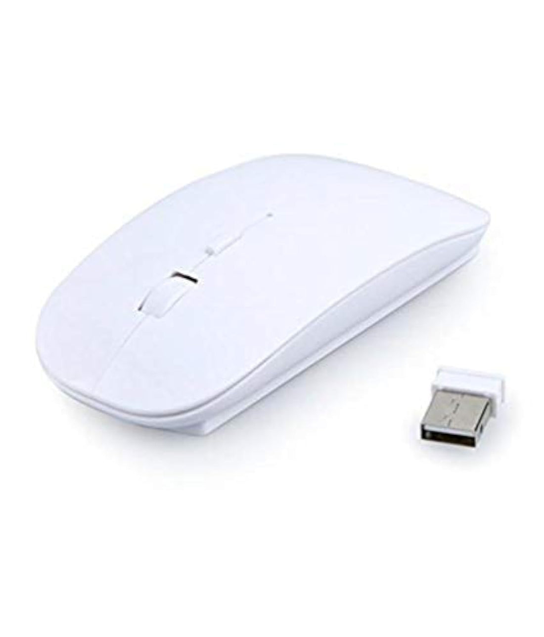 2.4 GHz Wireless Optical Mouse with USB Receiver - White