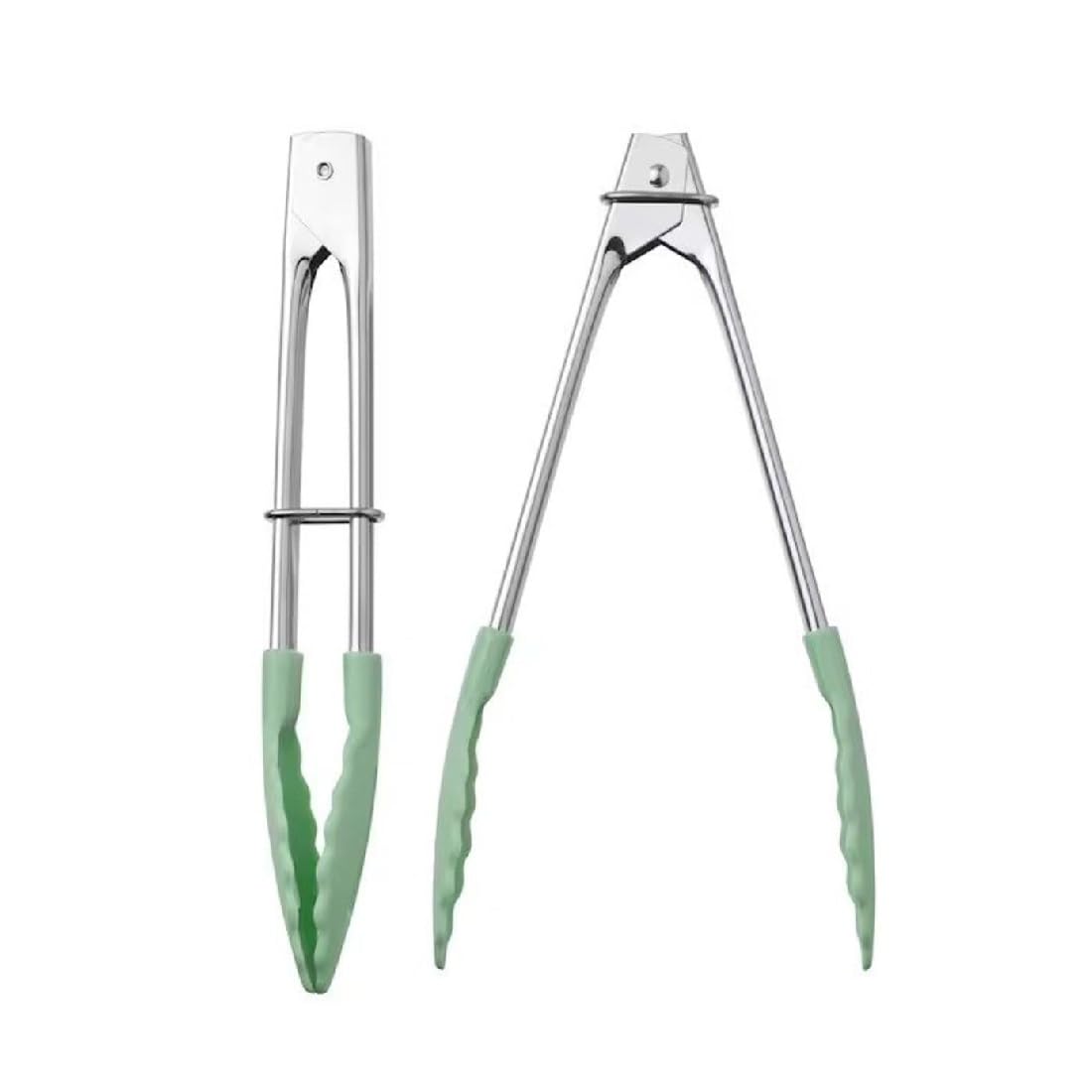 Digital Shoppy TABBERAS Tongs, Stainless Steel/Green, 18 cm (7 ")