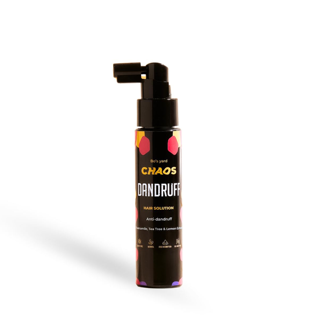 CHAOS Dandruff Hair Solution – Anti-Dandruff Spray with Chamomile, Tea Tree & Lemon Extract – Fast-Absorbing, Natural - Leave-In Treatment – Sulfate-Free, 60ml