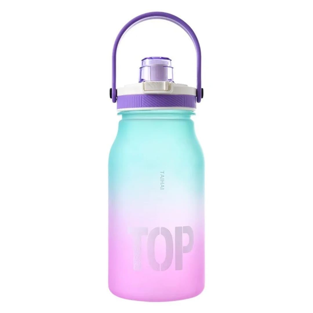 Gradient Color Sports Water Bottle, with Carrying Handle, 1500 ml, Different Colors, Fashion Design (Multicolor)