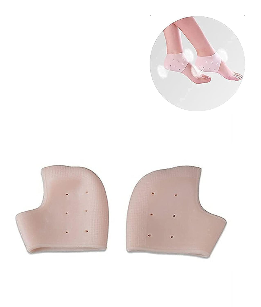 2PCS Silicone protective sleeve Insoles Pain Relief Feet foot care for shoes feet brace & support foot high heel protection 1 Pair Heel Socks Soft Heel Sleeves Socks for Cracked Feet