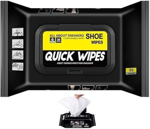 Pureabelle Sneaker Wipes (1 Pack of 80) Instant Shoe Cleaning Wipes for Quickly Cleaning Sneakers to Remove Dirt and Stains from Sneakers