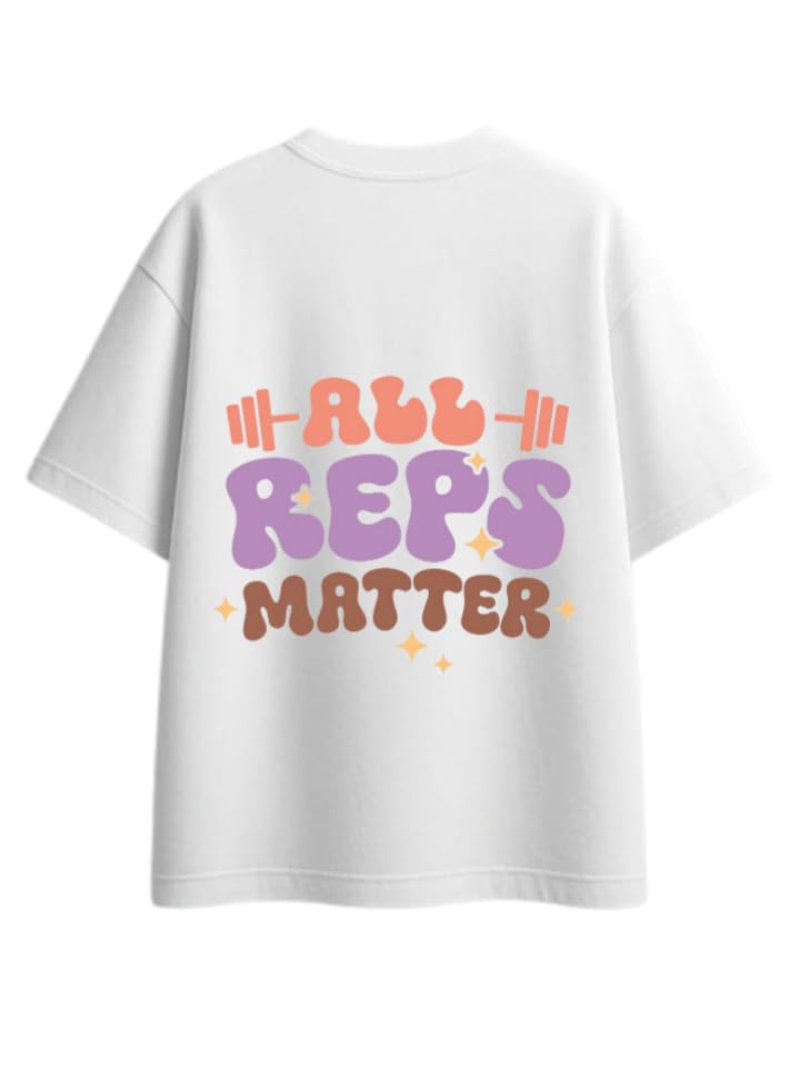 T-shirt White workout gym pilates Back 9