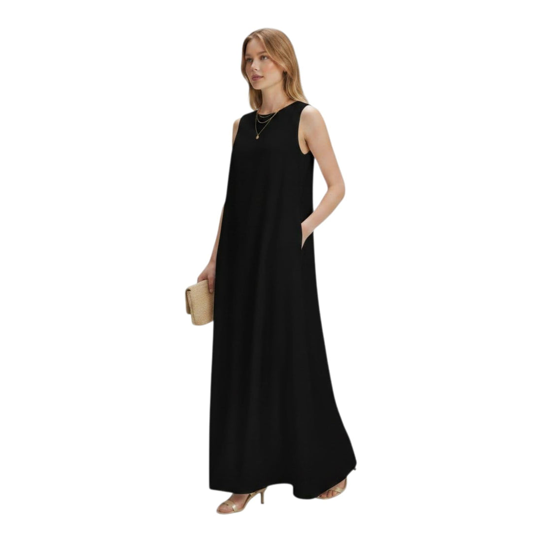 Women's Basic Long Tank Top CY Material Soft Comfortable Color Block Tops Large to 5XL Summer