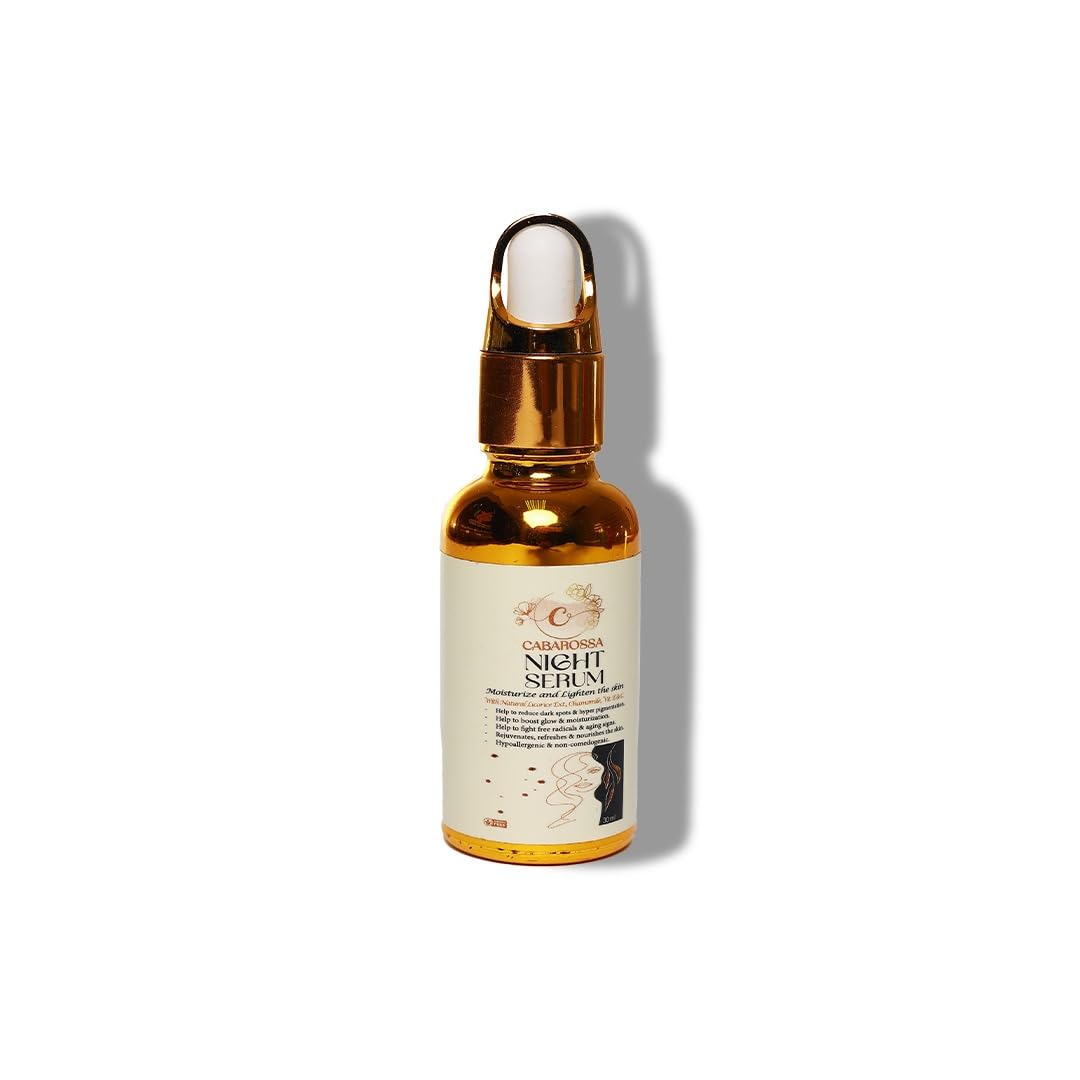 Night Serum – Moisturizing & Brightening Face Serum with Retinol, Niacinamide, Hyaluronic Acid, Licorice & Vitamin C & E – Reduces Dark Spots, Wrinkles & Fine Lines – 30ml