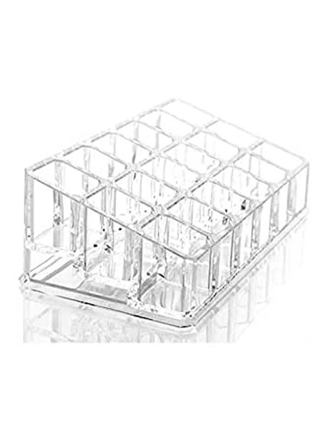 Acrylic Lip Gloss Makeup Organizer 18 Spaces - Clear