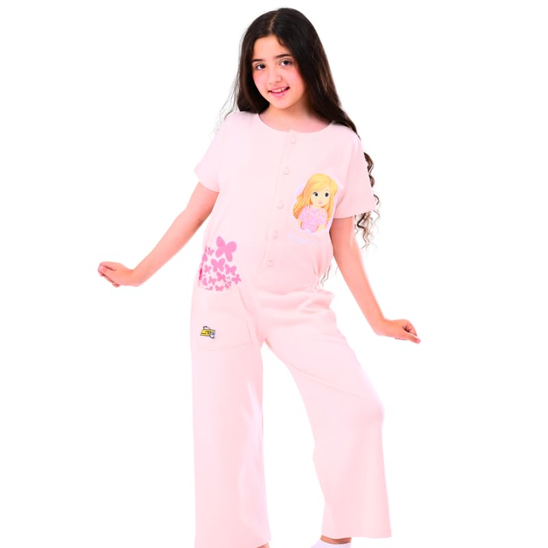 Cotton Zone Hayati Girl - cotton jumpsuit-light pink size