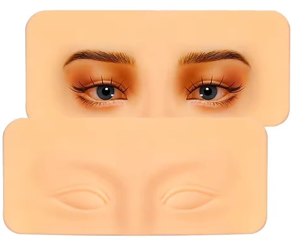 Eyebrow Practice Sheet, Silicone Pads for Eyebrows Microblading, Fake Skin Sheet for Eyebrow Eyeliner Semi Permanent Makeup Beginners-1PC