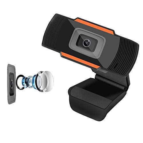 HD Web Camera for PC with 720P Good Focus Built-in Microphone Video Calling Conferencing MSN Recording, PC Laptop Desktop