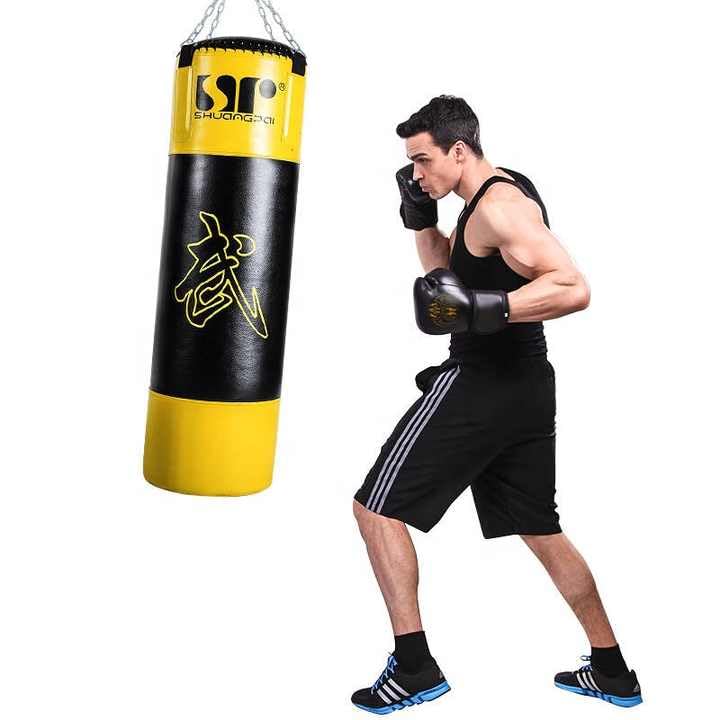 Professional Leather Punching Bag - Premium Quality Imported Sandbag, Punching Bag (Filling) Hanging Punching Bag, Fitness Sandbags for Kickboxing Training Home Gym