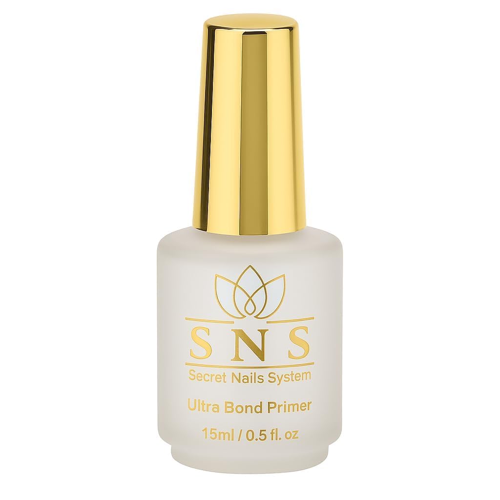 Ultra Bond Primer SNS Secret Nails System - Long-Lasting & Low-Odor Nail Prep Bond Primer for Gel Polish, Acrylic & Natural Nails - Salon & Home Use Manicure & Pedicure Nail Care, 15ml / 0.5oz