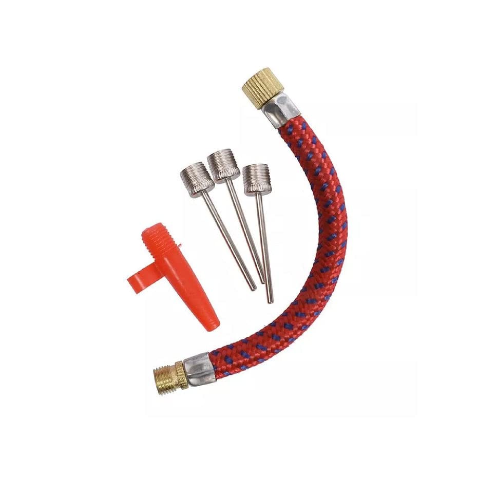 Gambit Inflation Pump Kit with Needle, Air Tube, Nozzle - Bike & Ball Football Valve Tube Needle Adaptor Inflator Sports Adapter Pump Kit (Multicolor)